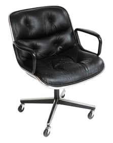 +"Pollock Chair" designed by Charles Pollock for Knoll, executive chair, c. 1986, aluminum and steel