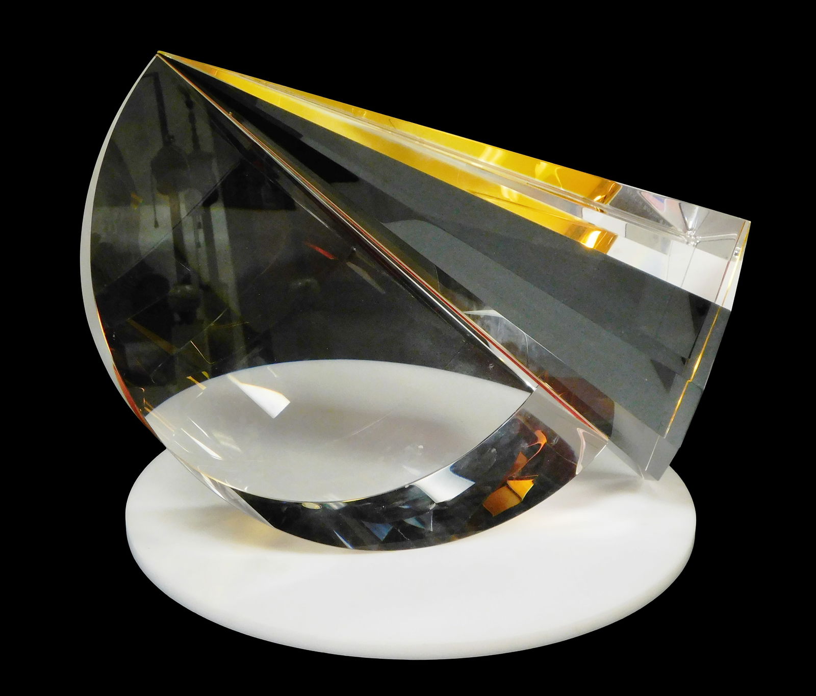 +ART GLASS: Martin Rosol (Czech/ American b. 1963) "Wing", cut laminated and polished glass, wing (1 of 4)