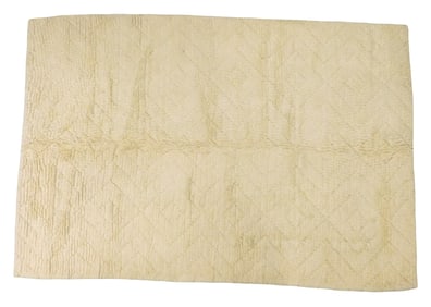 RUG: Modern shag, 5' 3" x 7' 7", hand-knotted, light wear consistent with age and use, made in the