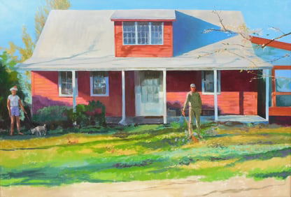 William A. McCloy (American, 1913 - 2000), "The Red House (Fall Memories to the Fentons)", 1996, oil