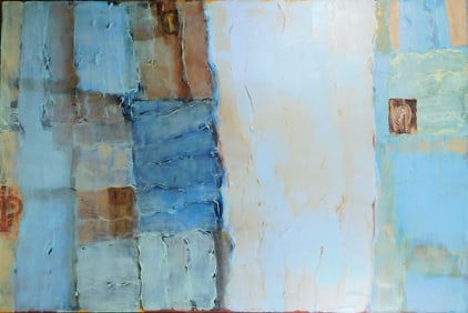 William A. McCloy (American, 1913 - 2000), "Abstraction with Photo and Oar", 1976, acrylic on