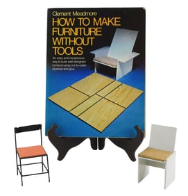 Clement Meadmore (American/Australian 1929-2005), two signed miniature chair models and a signed