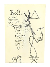 William T. Wiley (American, 1937 - 2021), ink and drawing and inscription on paper, 1979, unframed,