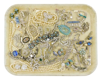 COSTUME JEWELRY: Sarah Coventry, Kramer, Napier, Weiss, etc., 35+ pieces, most silver plated or
