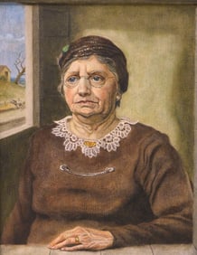 William A. McCloy (American, 1913 - 2000), "Mrs. Osgood", 1937, tempera and resin on Masonite,