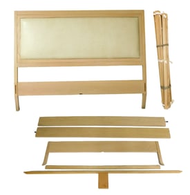 Queen size platform bed attributed to cabinetmaker Ron Curtis (Ron Curtis Art Furniture),