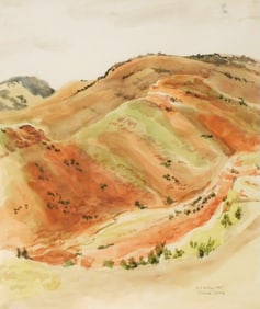 William A. McCloy (American, 1913 - 2000), "Colorado Springs", 1945, watercolor on paper, framed,