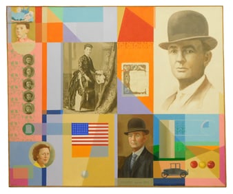 William A. McCloy (American, 1913 - 2000), "Souvenir: The Hill Family", 1976, acrylic and oil on