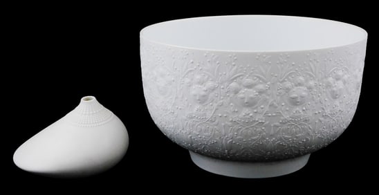 Two Rosenthal ceramic 20th C. vessels: Bjorn Winblad for Rosenthal, Studio-line, Mid-Century Modern