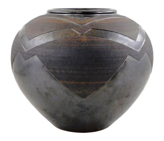 Londa Weisman (American, b. 1947), Contemporary Acoma style ceramic vessel, rounded form with small