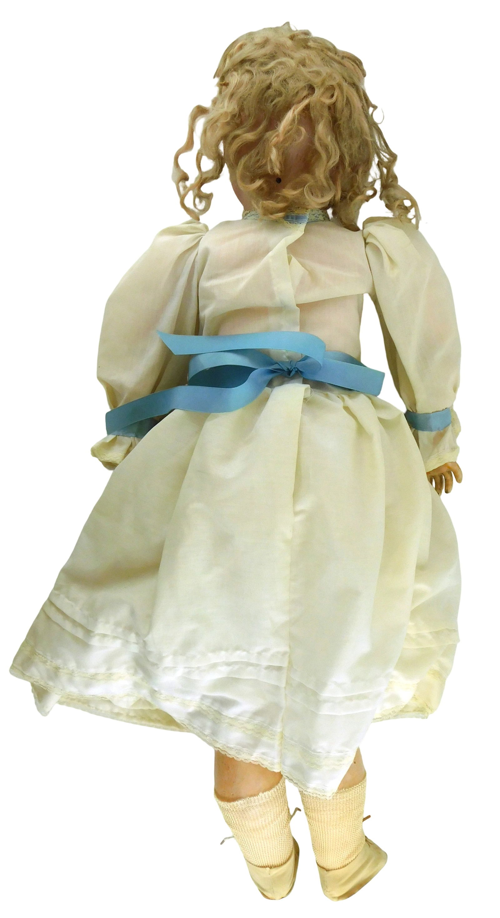 DOLL: Heinrich Handwerck & Halbig 30" Bisque Doll, No. 6 ½, composition jointed body, sleep eyes, - 3