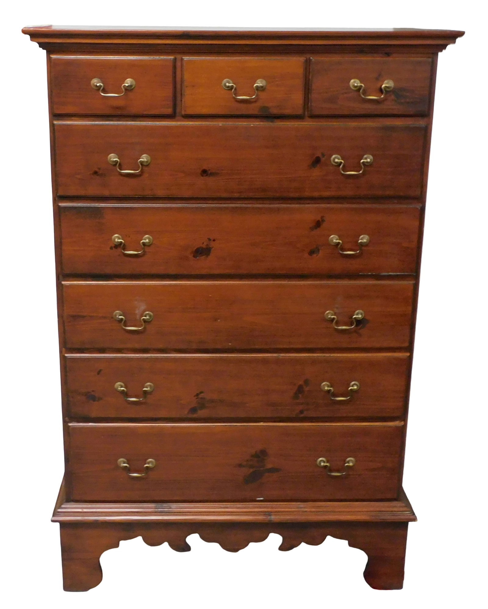 Stephen Von Hohen (American, 1945-2022) pine chest of drawers, Telford P.A., 20th C., contemporary (1 of 4)