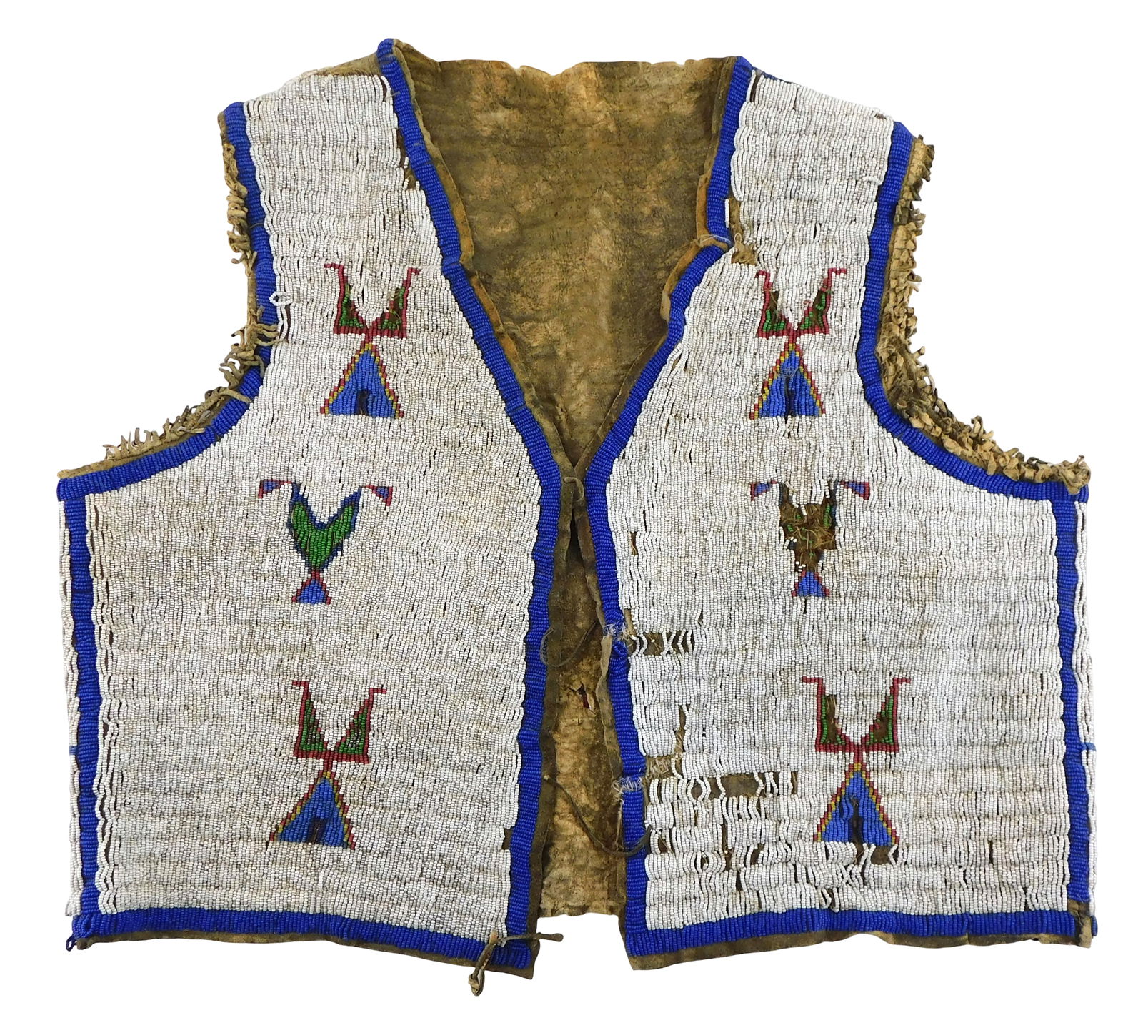 TRIBAL: Native American childs vest with beadwork, Lakota Sioux, South Dakota, Reservation Period (1 of 7)