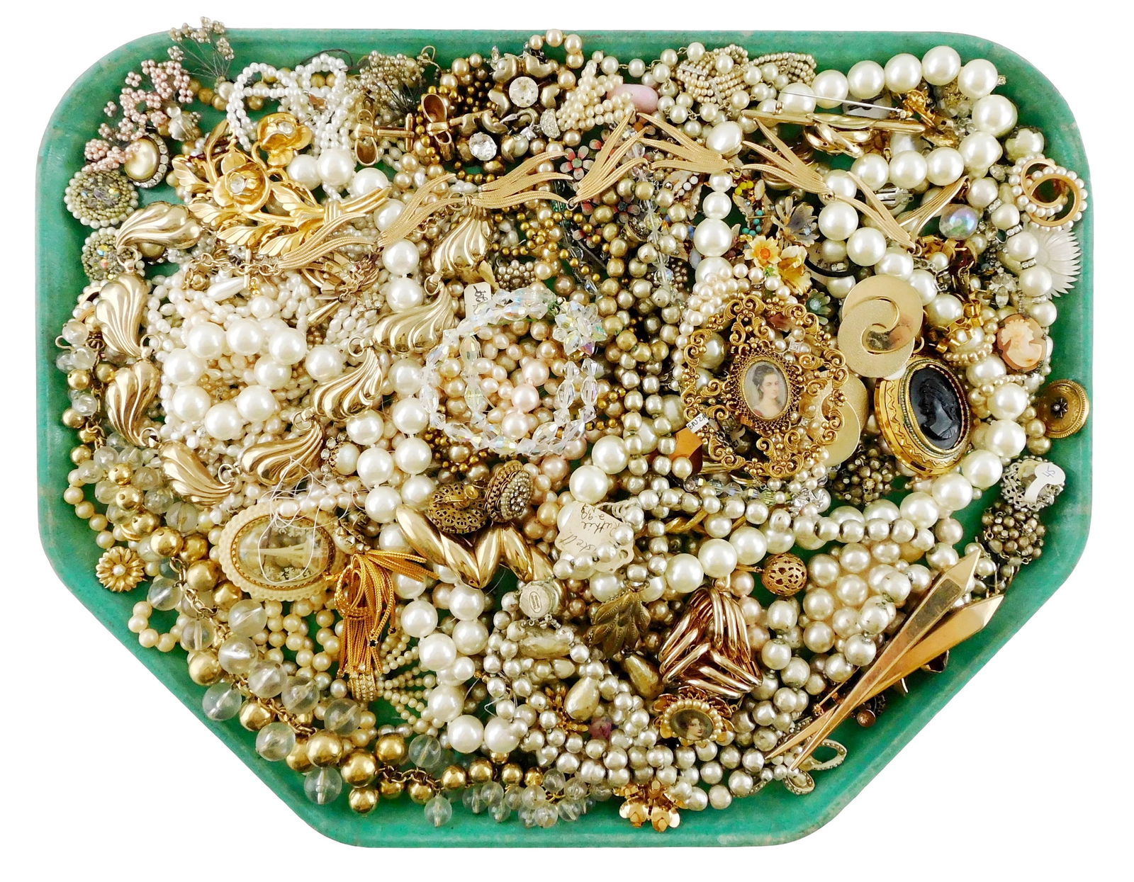 COSTUME JEWELRY: Miriam Haskell, Coro, Hobe, etc., 50+ pieces of necklaces, brooches, earrings, (1 of 5)