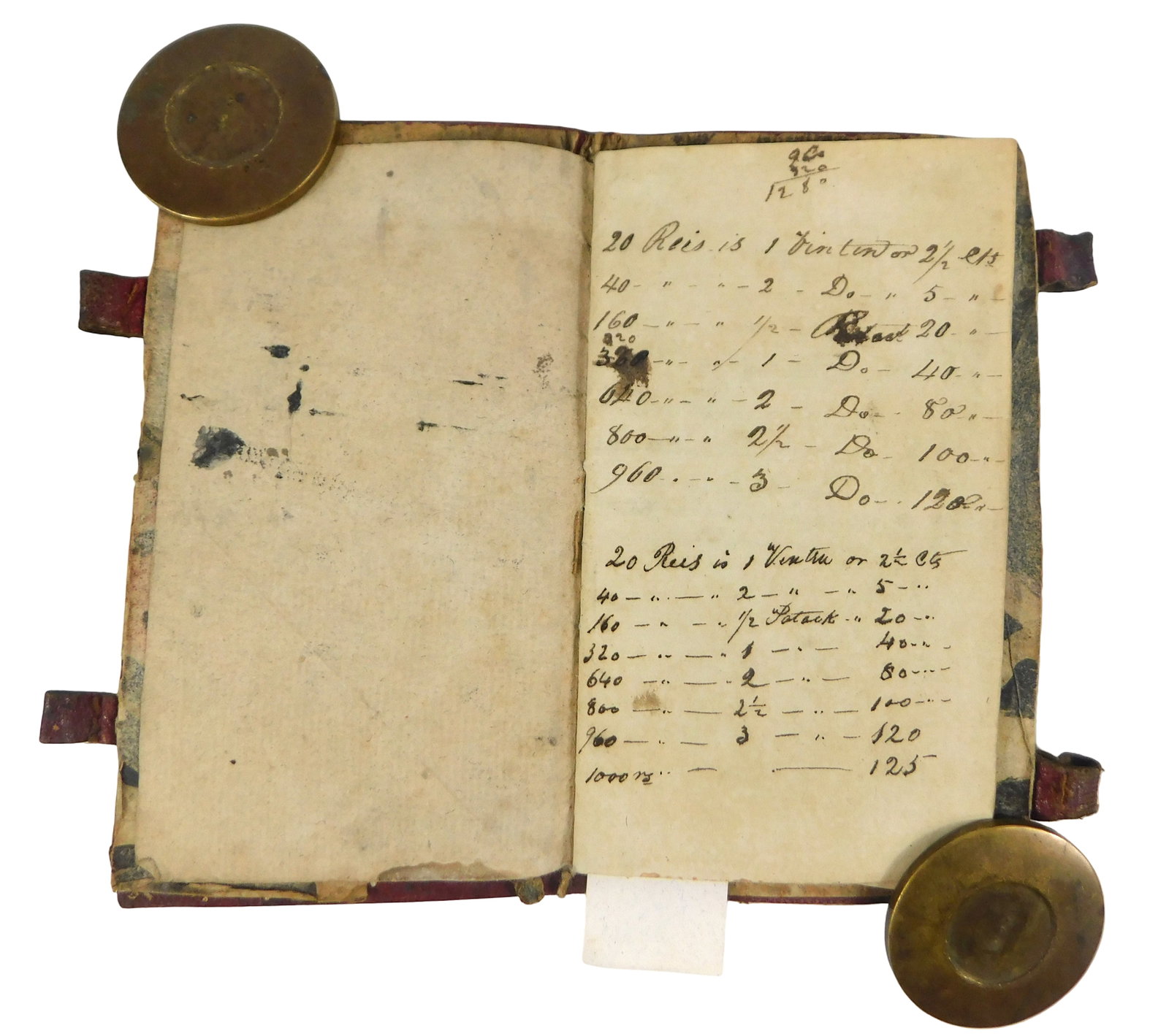 Early 19th C. maritime ledger or pocket account book, c. 1814–1818, written by Captain Ezra Foster (1 of 5)