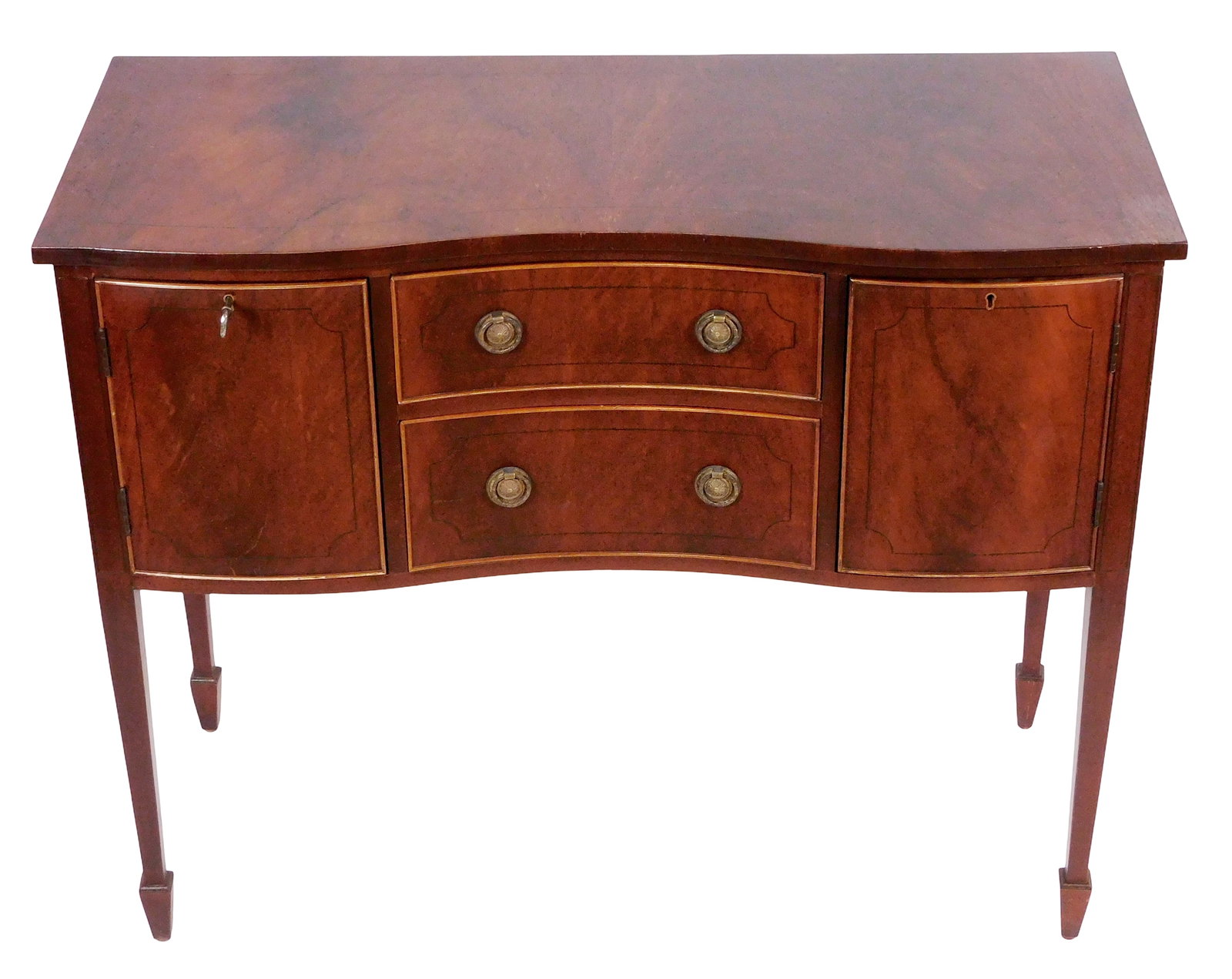 +Contemporary Federal style server or buffet, 20th C., mahogany, two central doors flanked by (1 of 4)