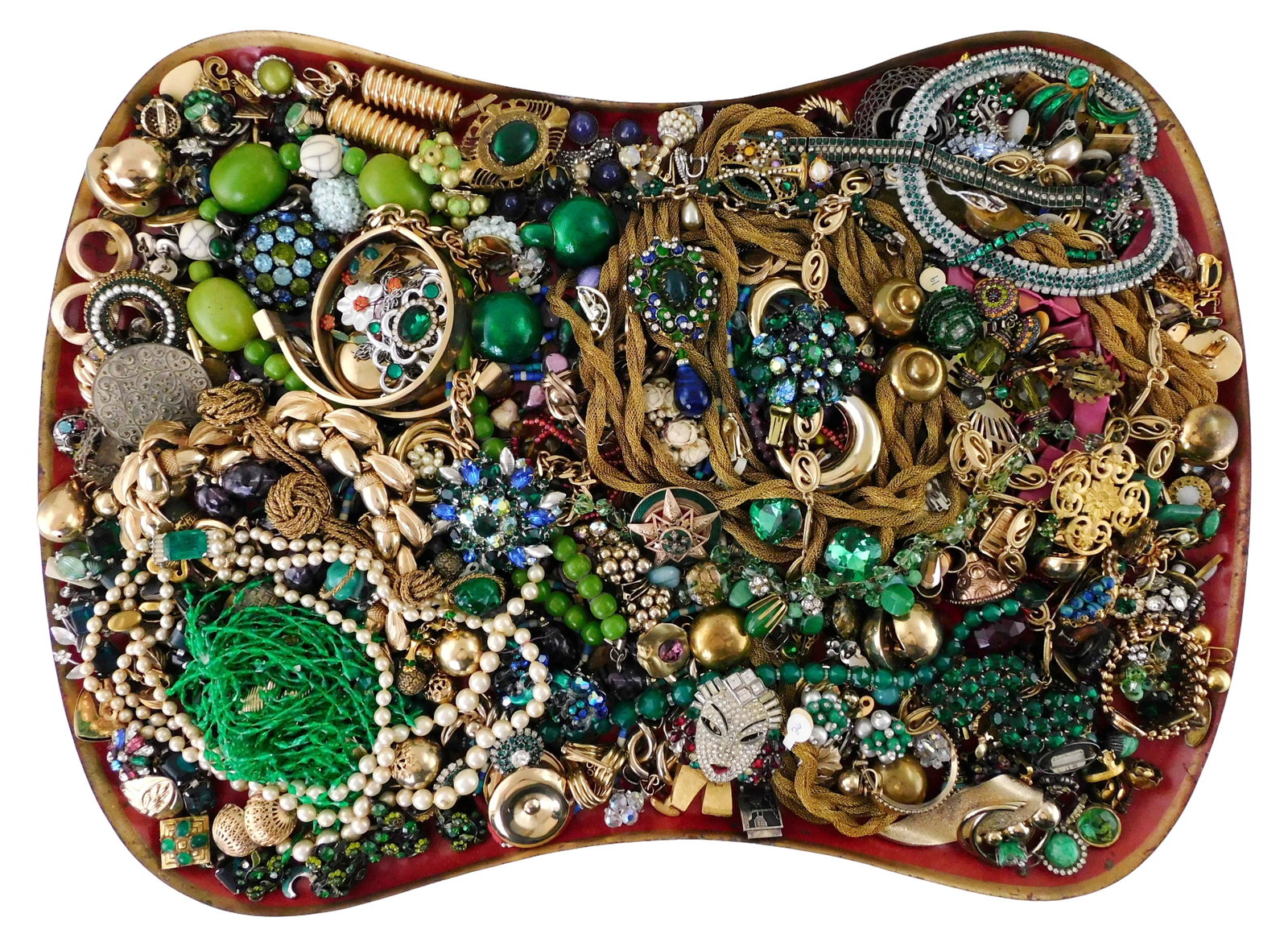 COSTUME JEWELRY: Coro, Trifari, Napier, Vendome, Ciner, etc., 60+ pieces, many vintage and/or (1 of 4)
