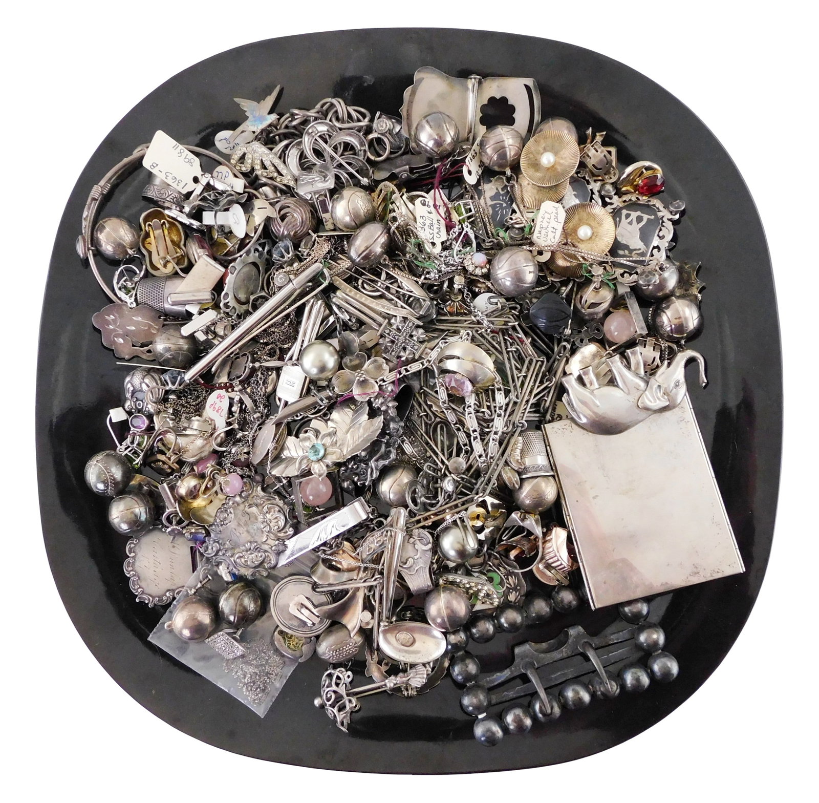 SILVER: 100+ Pieces of sterling and tested silver jewelry and accessories, designers include Lang, (1 of 3)
