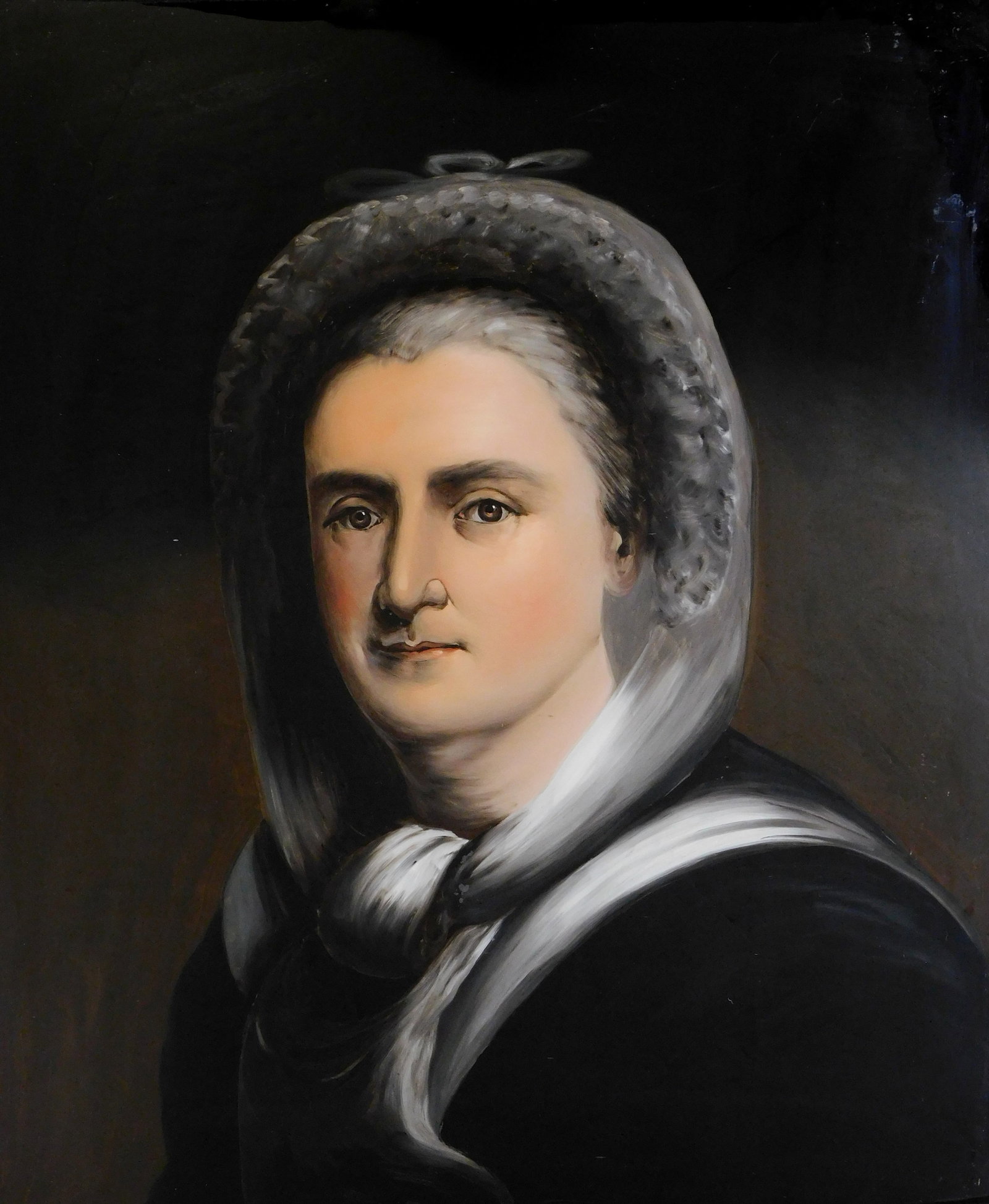 Reverse painted portrait of Martha Washington, after original by William Matthew Prior (American, (1 of 3)