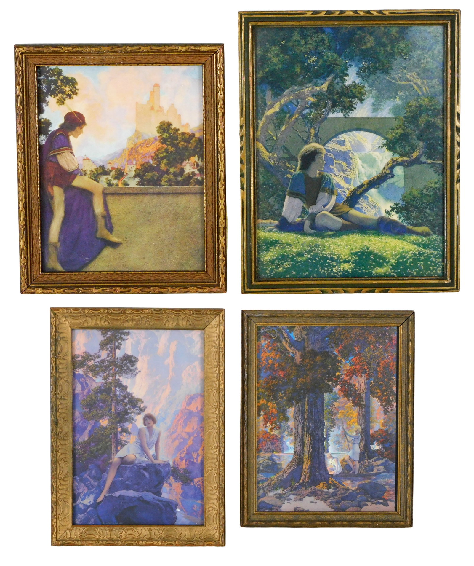 Maxfield Parrish (American, 1870-1966), four lithographic prints, two published by The House of Art, (1 of 9)