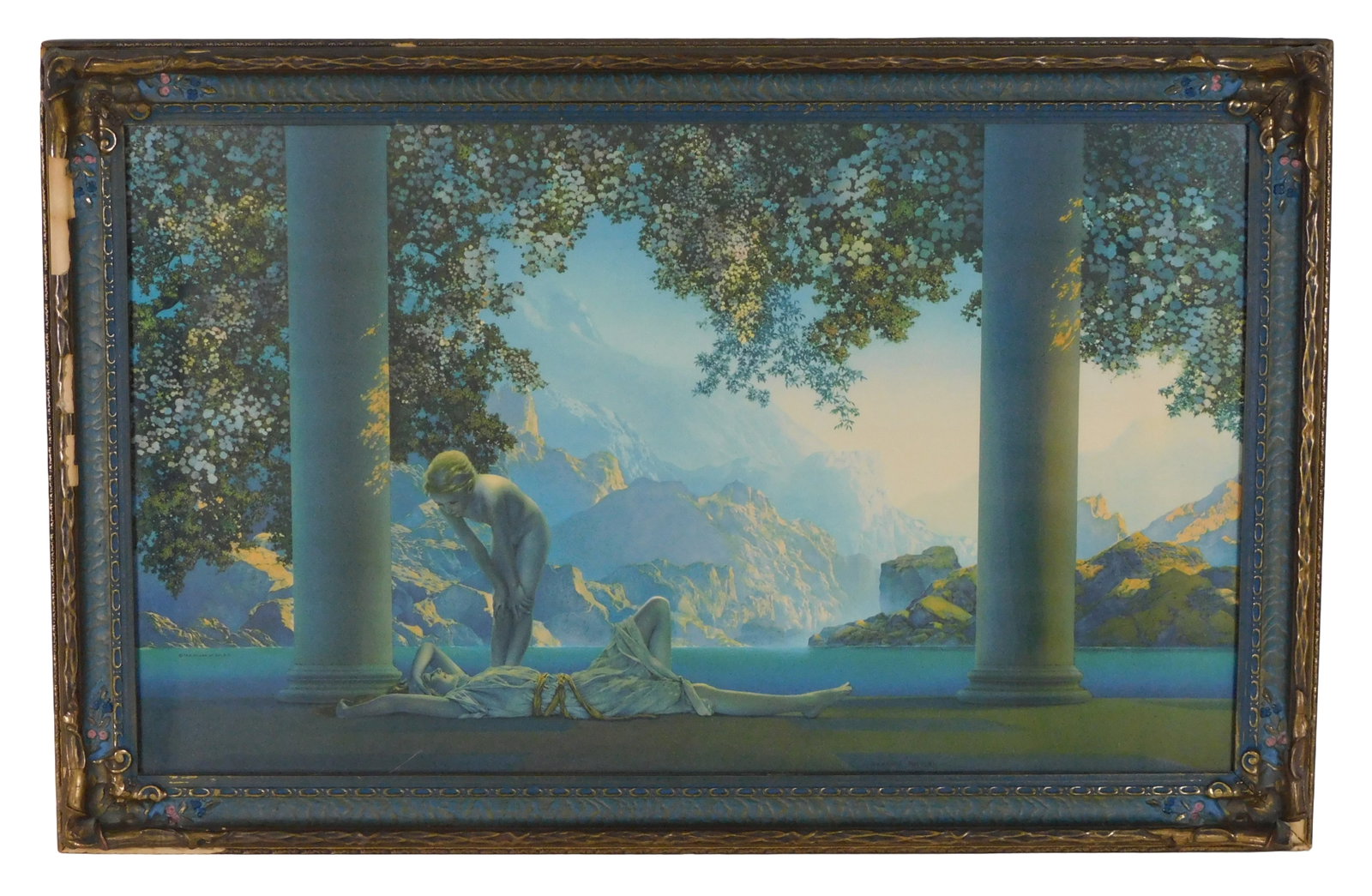 Maxfield Parrish (American, 1870-1966), lithographic print, “Daybreak”, 1922, published (1 of 6)