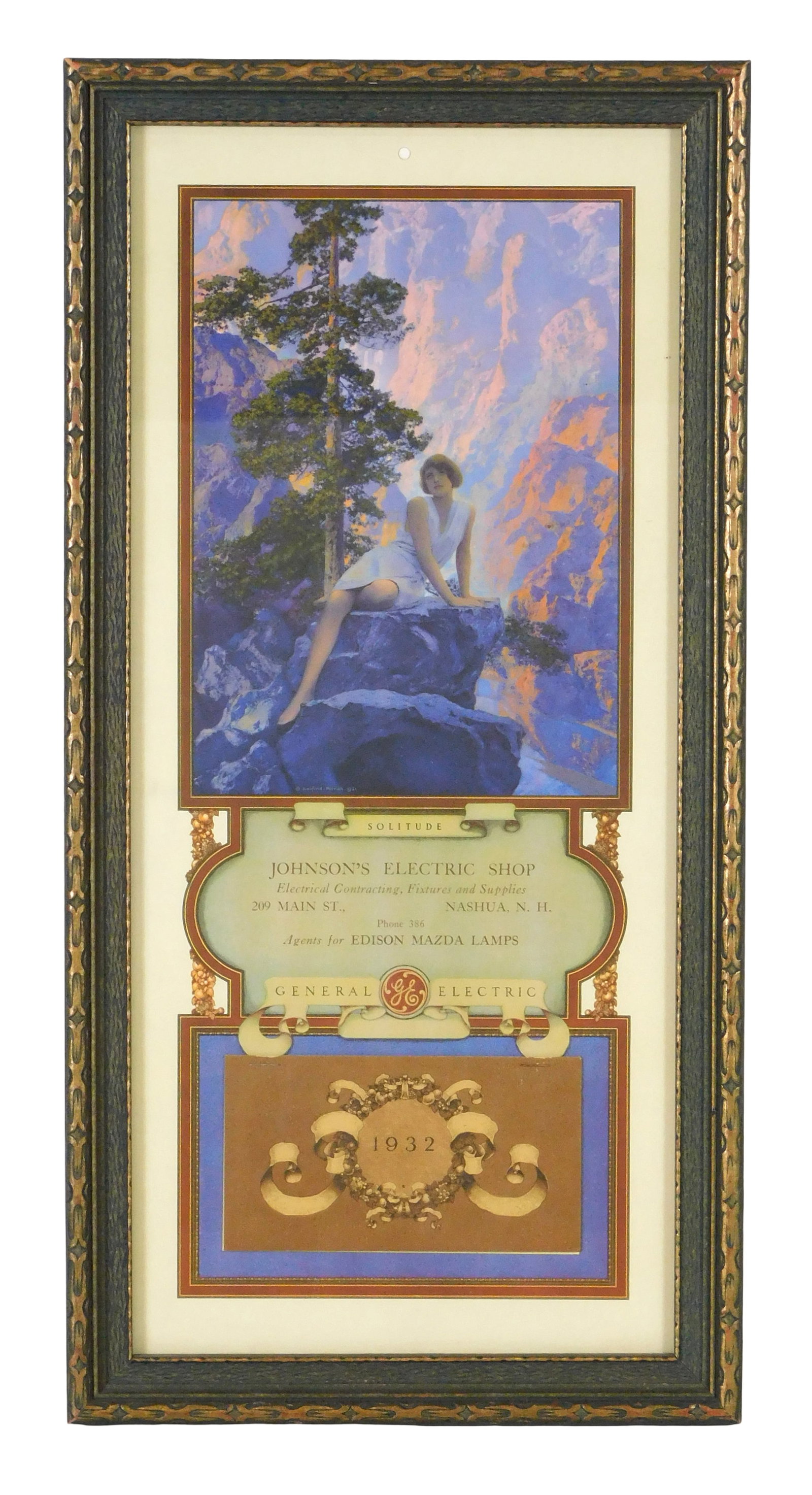 Maxfield Parrish (American, 1870-1966), Edison Mazda Lamps 1932 calendar with Parrish’s “ (1 of 4)