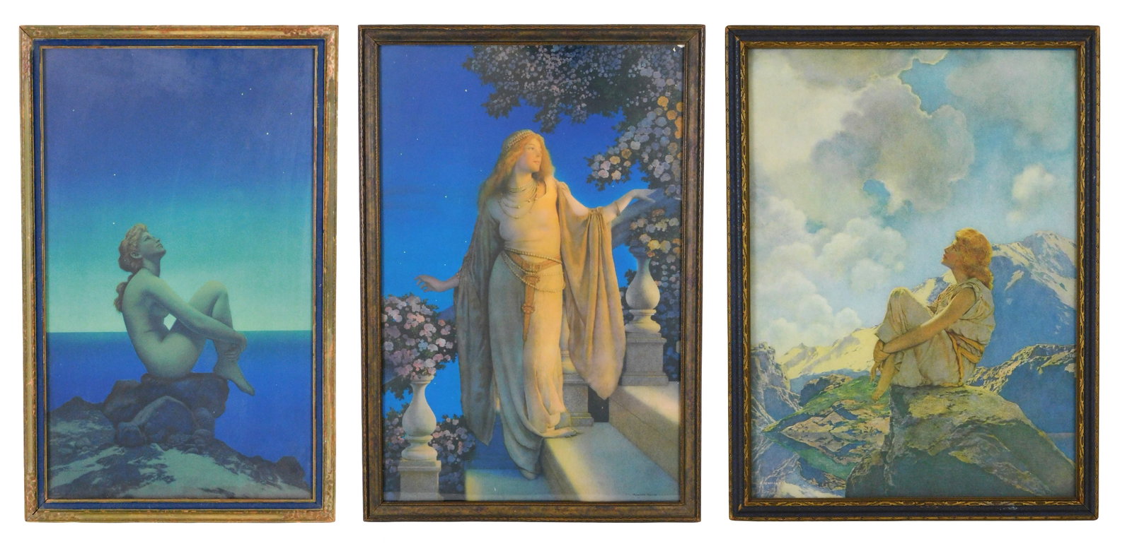 Maxfield Parrish (American, 1870-1966), three framed lithographic prints, publishers including The (1 of 8)