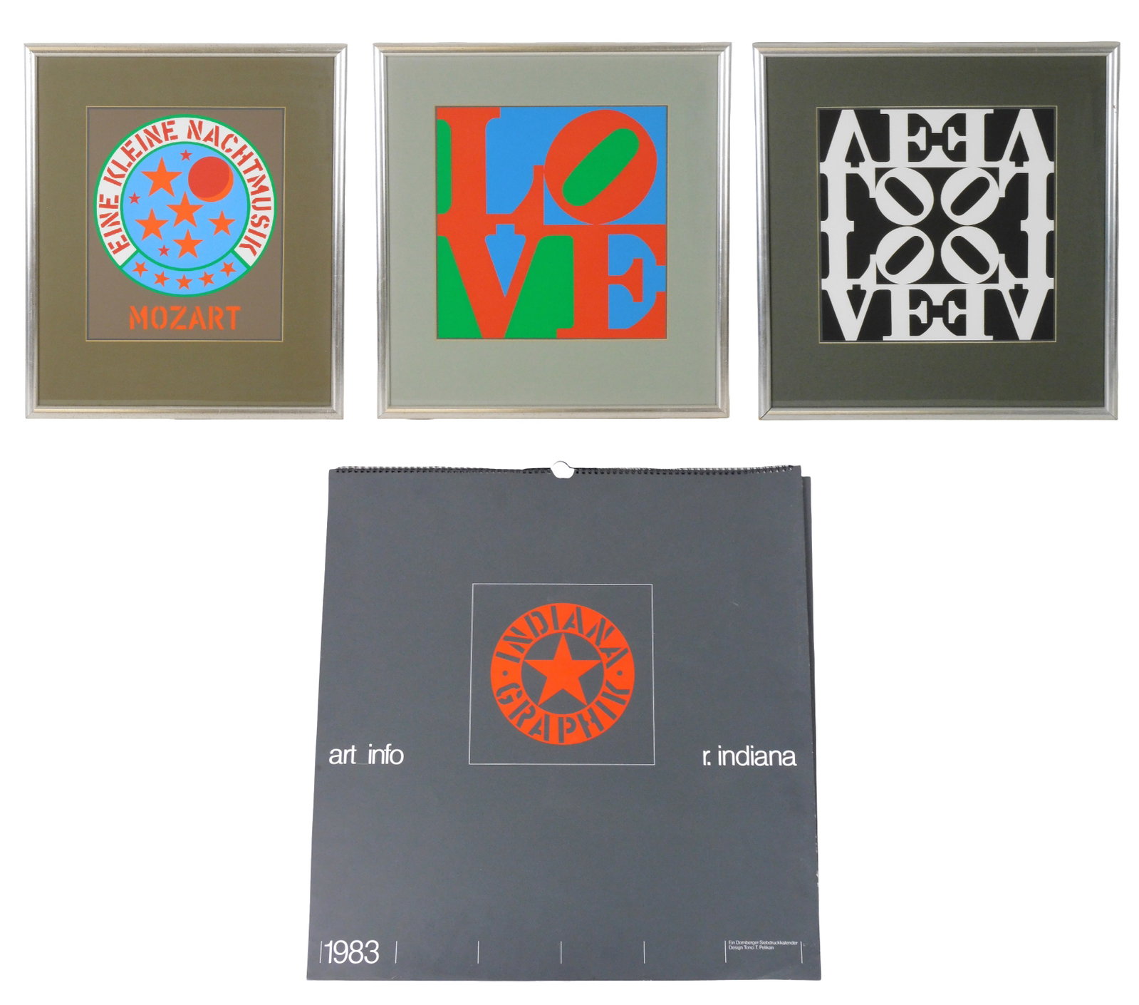 Robert Indiana (American, 1928 - 2018), "Art Info Calendar", 1983, published by Domberger KG, (1 of 4)