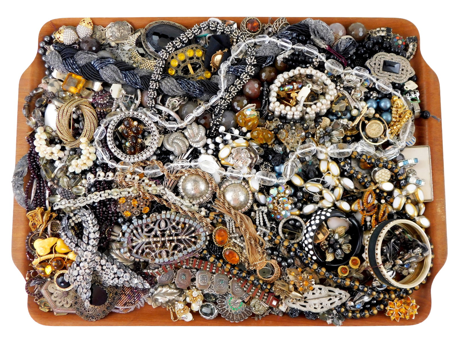 COSTUME JEWELRY: Givenchy, Crown Trifari, Coro, Vendome, Hobe, David Hill, Panetta, etc., 75+ (1 of 6)