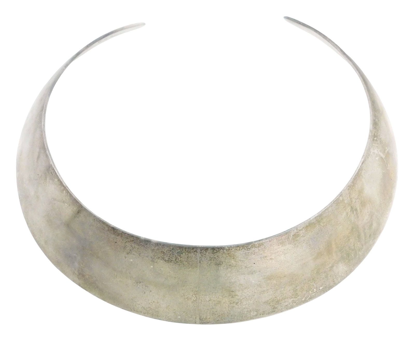 STERLING: Signed Taxco sterling silver collar necklace, Mexico, 20th C., Modernist style, stamped/ (1 of 2)