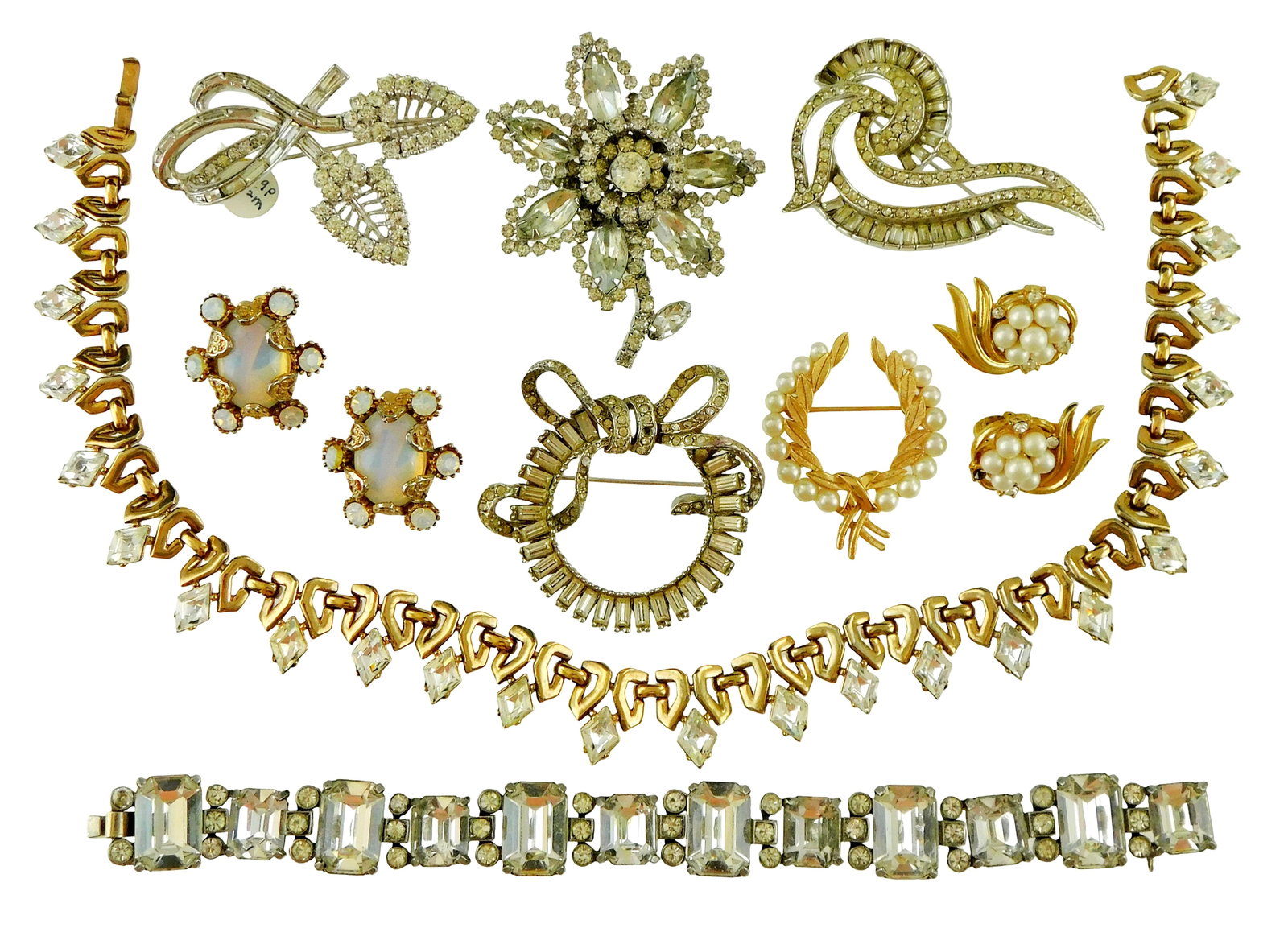 COSTUME JEWELRY: Eisenberg, Alfred Philippe Crown Trifari, Mazer Bros., Weiss, Hollycraft, etc., (1 of 5)
