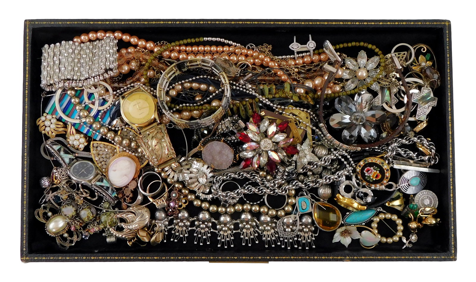 COSTUME JEWELRY: Trifari, Bartek, Albert Weiss, Mirage etc., 75+ pieces, many with sterling silver (1 of 7)