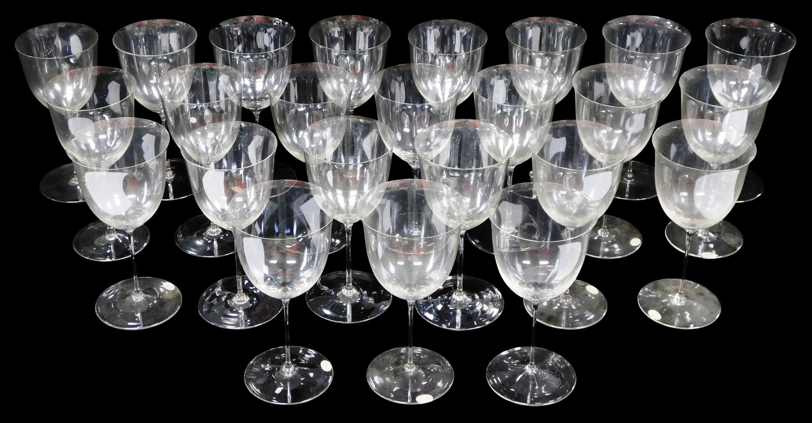 GLASS: Twenty-four Josef Hoffmann (Austrian, 1870 - 1952), Lobmeyr "Patrician" pattern water (1 of 4)