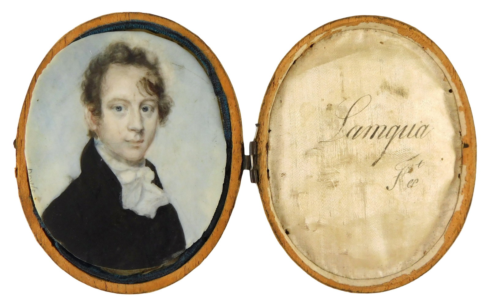 MINIATURE PORTRAIT: Attributed William M.S. Doyle (Boston, 1769-1828), portrait of young gentleman, (1 of 3)