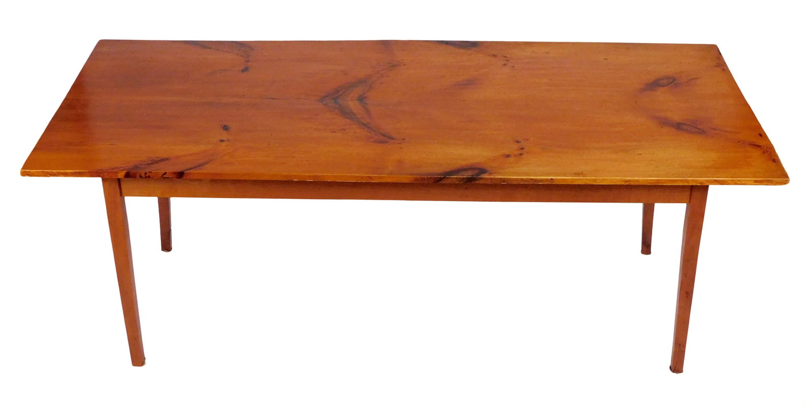 Cathedral pine harvest table, c. 1990, Connecticut, constructed from wood from trees lost in 1989 (1 of 4)