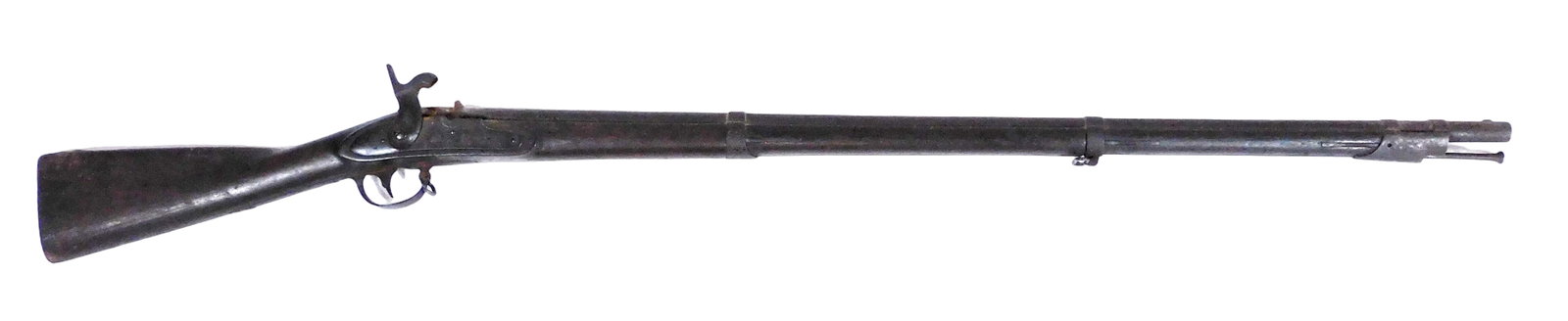 WEAPON: E. Whitney U.S. Model 1816 .69 caliber conversion flintlock, New Haven, c. 1841, originally (1 of 7)