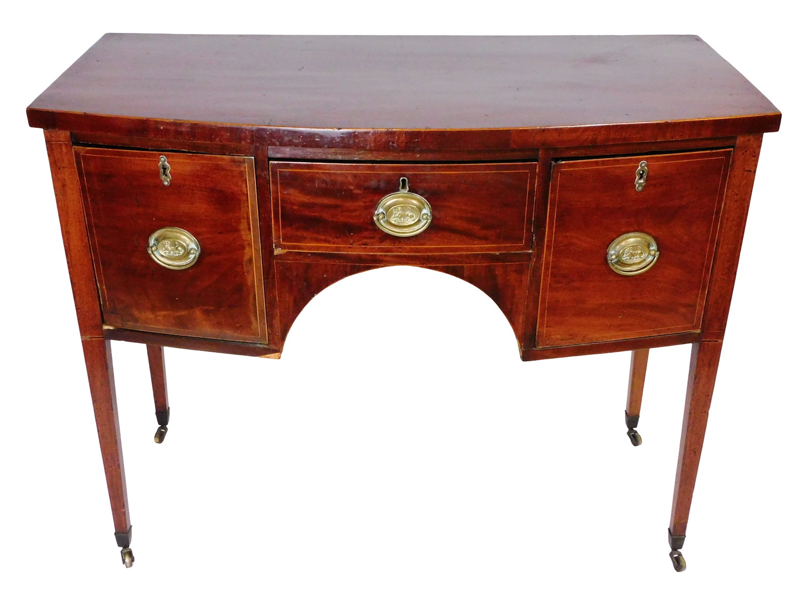 Hepplewhite sideboard or server, c.1800, England, mahogany with oak secondary, top with mahogany (1 of 8)