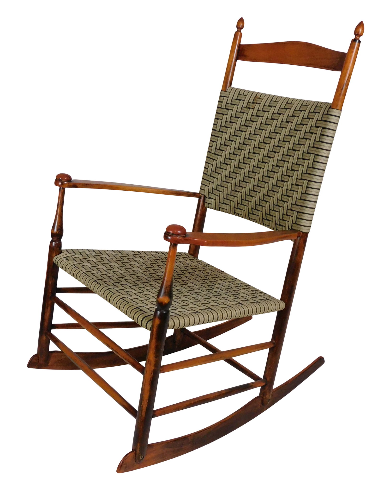 Ian Ingersoll (West Cornwall CT, 20th-21st C.), Shaker style rocking chair, c. 1995, back styles (1 of 3)
