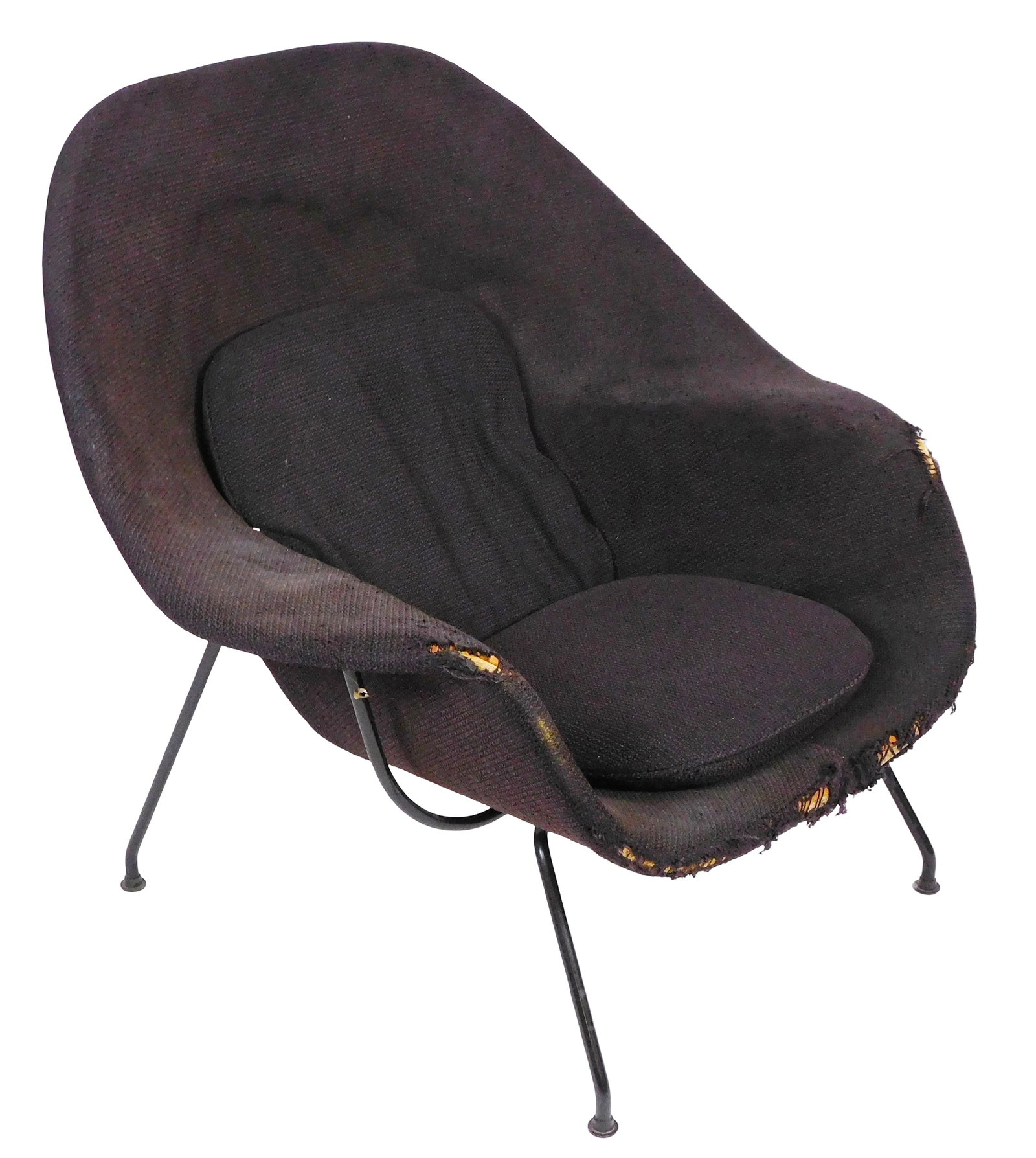Eero Saarinen Mid-century modern "Womb Chair" and ottoman, 1946 design by Eero Saarinen (Finnish, (1 of 6)