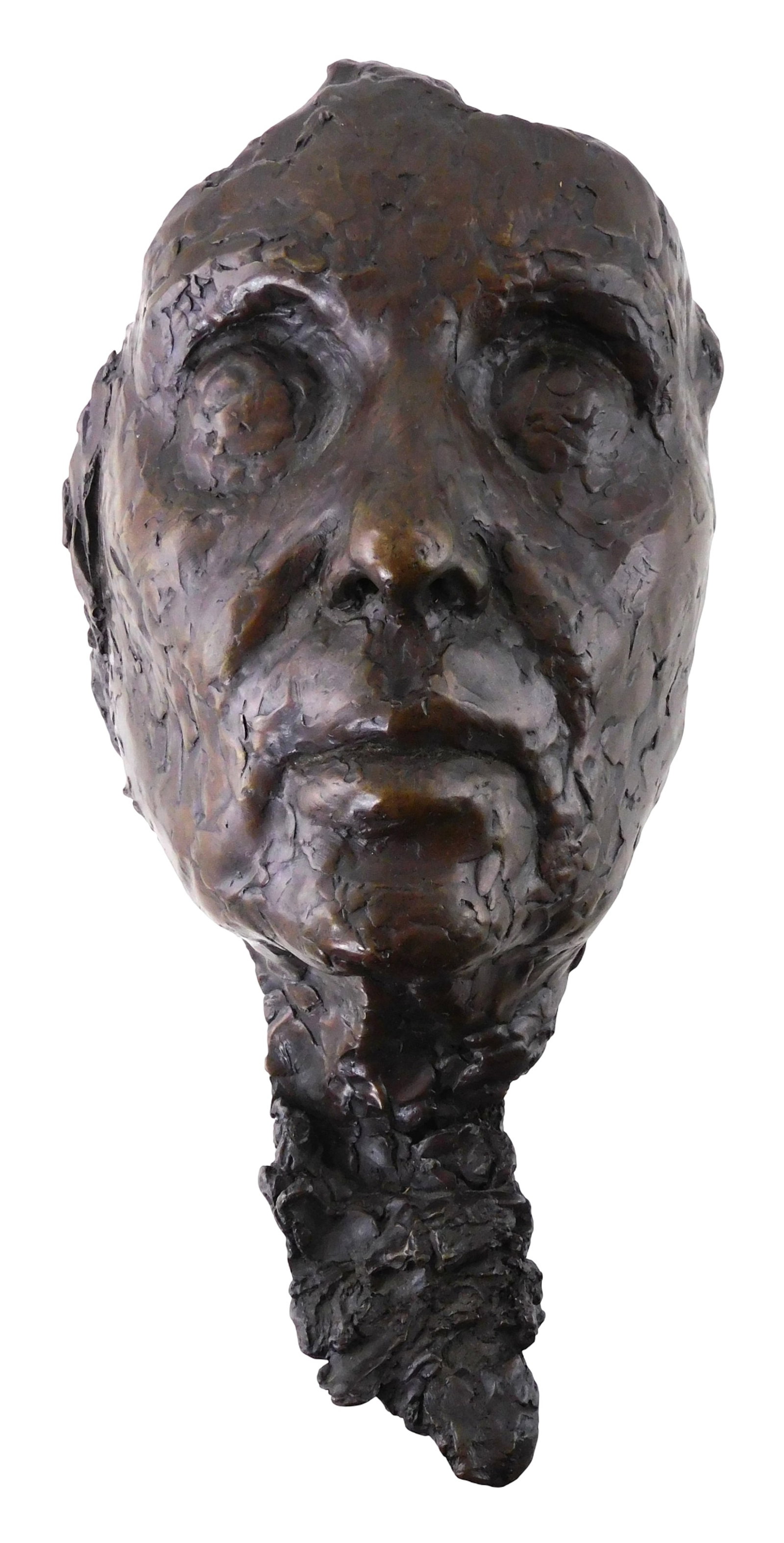 SCULPTURE: Bronze face mask, 1993, signed "Melisa Gerber" and dated on reverse along with edition 1 (1 of 3)