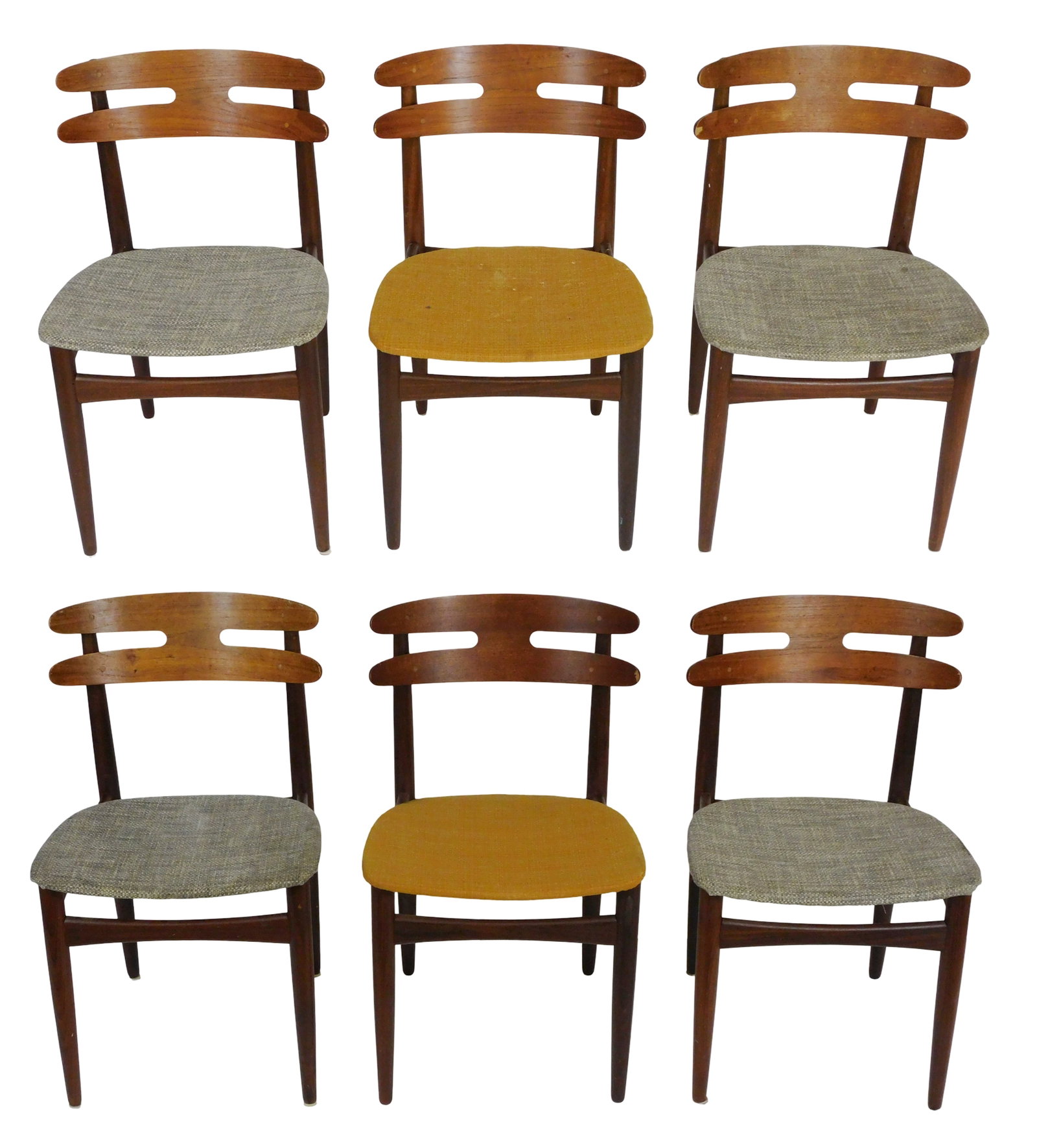 Six Johannes Andersen (Danish,1903-1991) "Model 178" dining chairs, c. 1965, produced by Bramin (1 of 9)