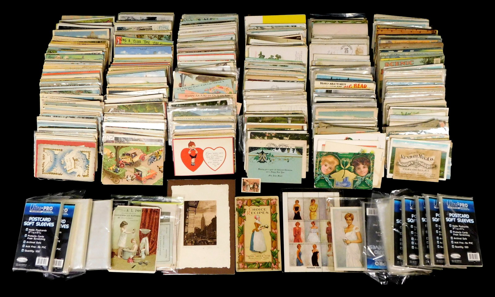 EPHEMERA: 100+ postcards, holiday cards, early photographs and assorted ephemera, late 19th- 20th (1 of 3)