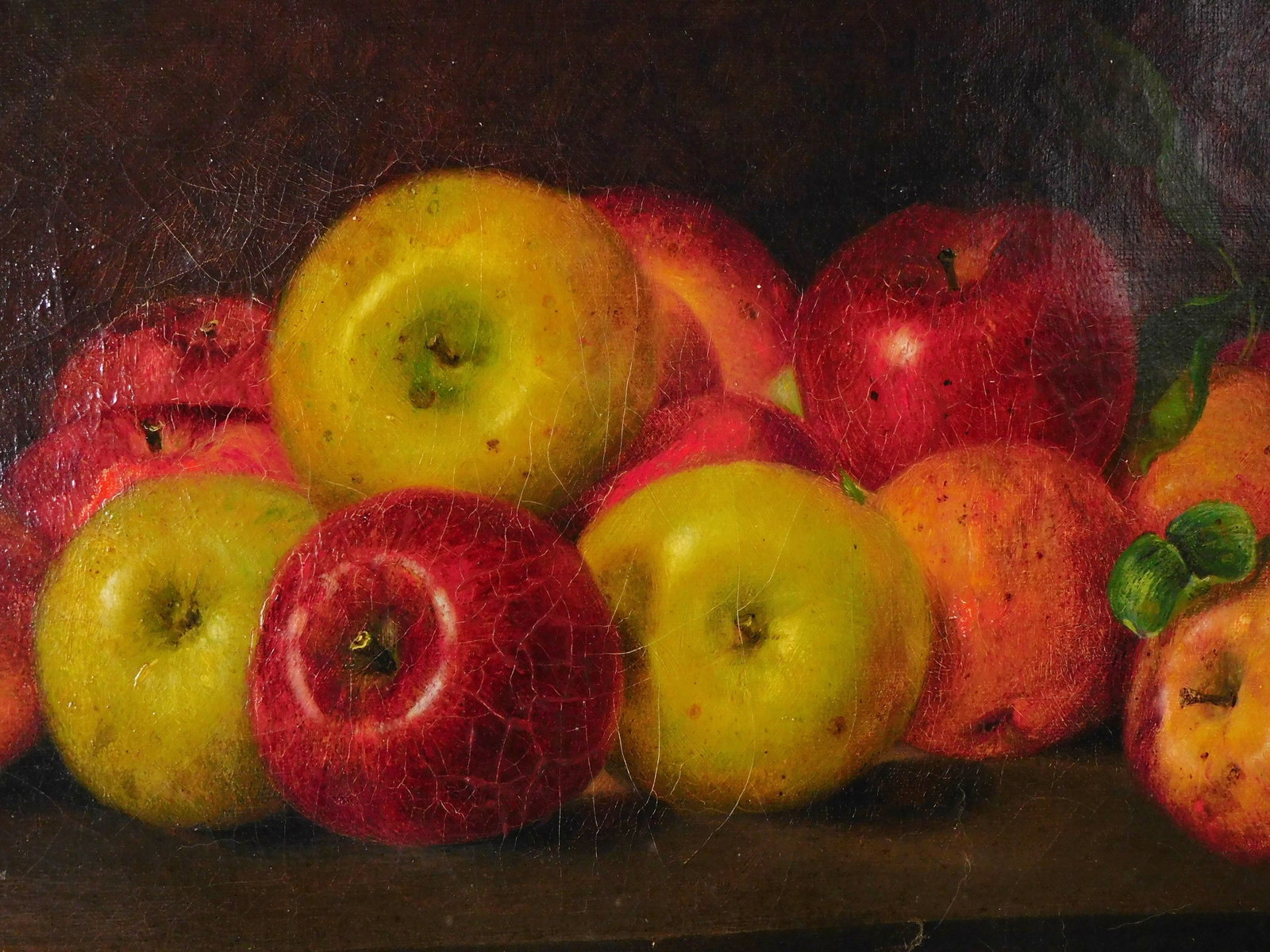 Charles Ethan Porter (American, 1847-1923), "Apples", 1878, oil on canvas, depicts still life with - 4