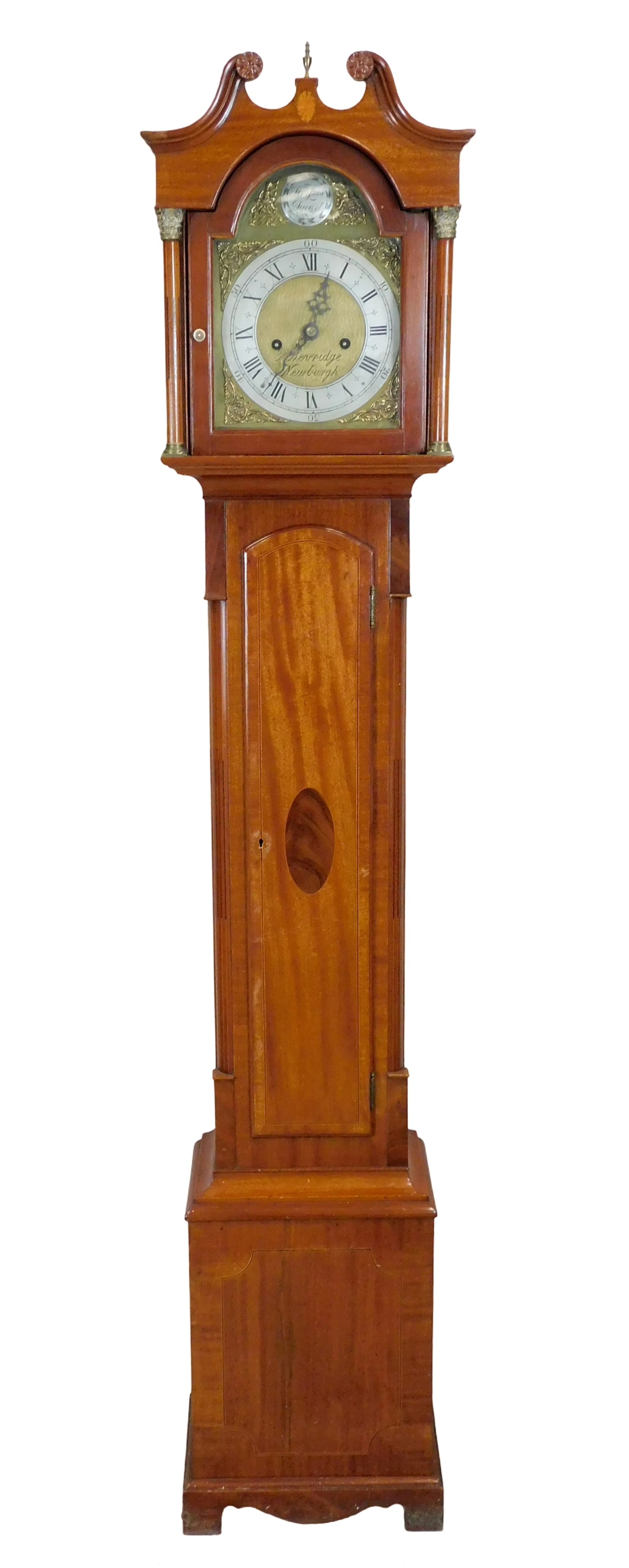 +CLOCK: Grandmother clock, early 19th C., Scotland, brass dial signed "R. Beveridge, Newburgh", (1 of 7)