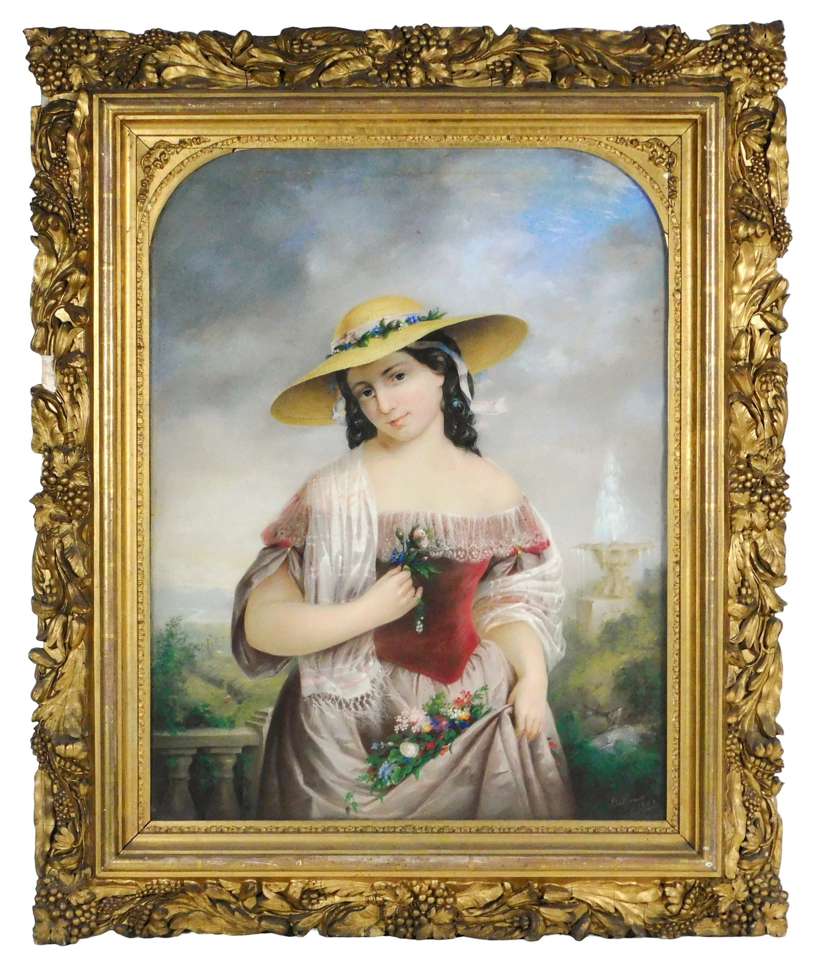 Albert Fitch Bellows (American, 1829-1883), “Portrait of a Lady”, 1852, pastel on paper, (1 of 6)