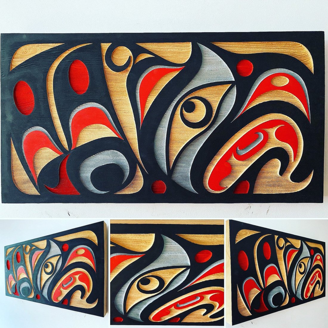 NORTHWEST COAST 21 x 11” Sandblasted Thunderbird Panel (1 of 1)