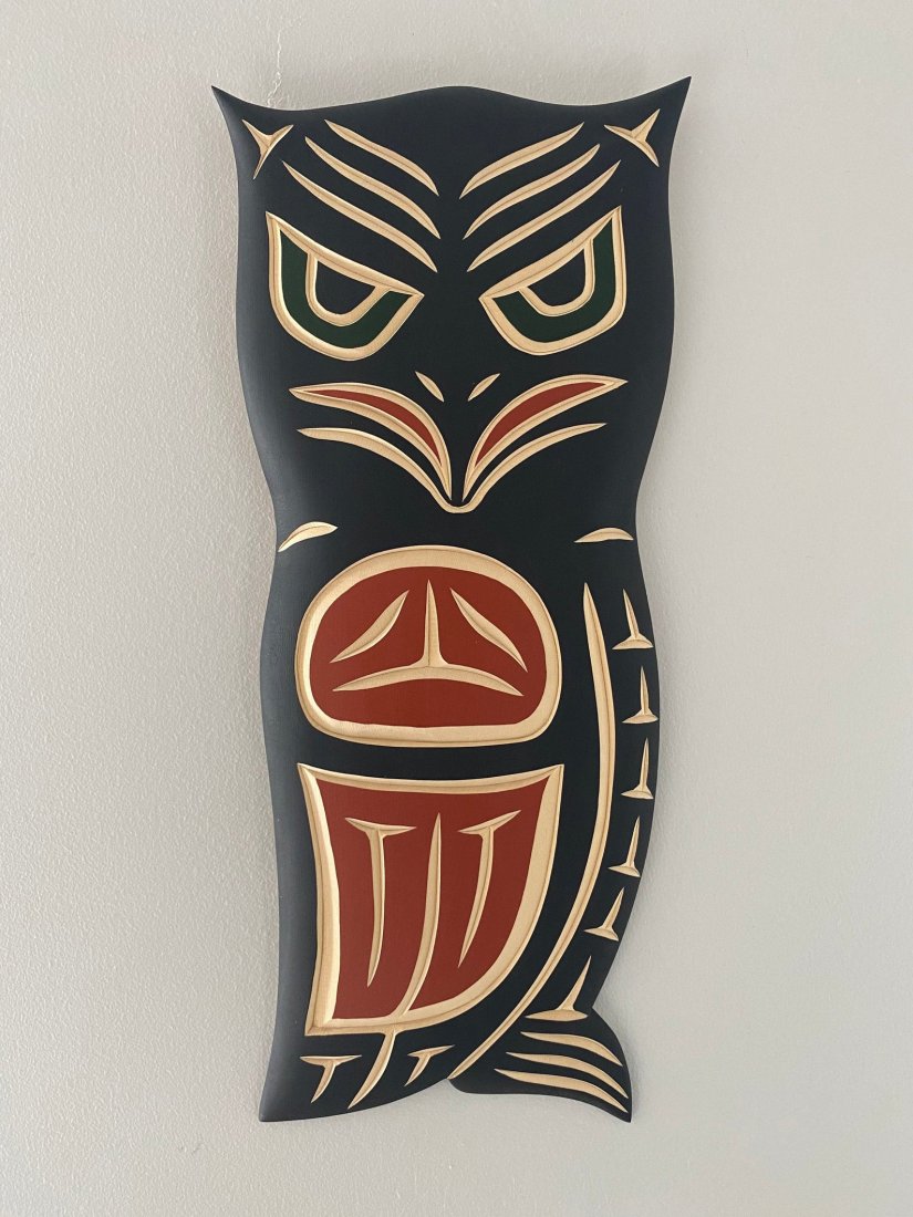 NORTHWEST COAST First Nations Owl Carving by (1 of 1)