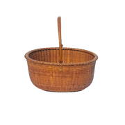 Large Oval Nantucket Lightship Basket with Label (1 of 7)