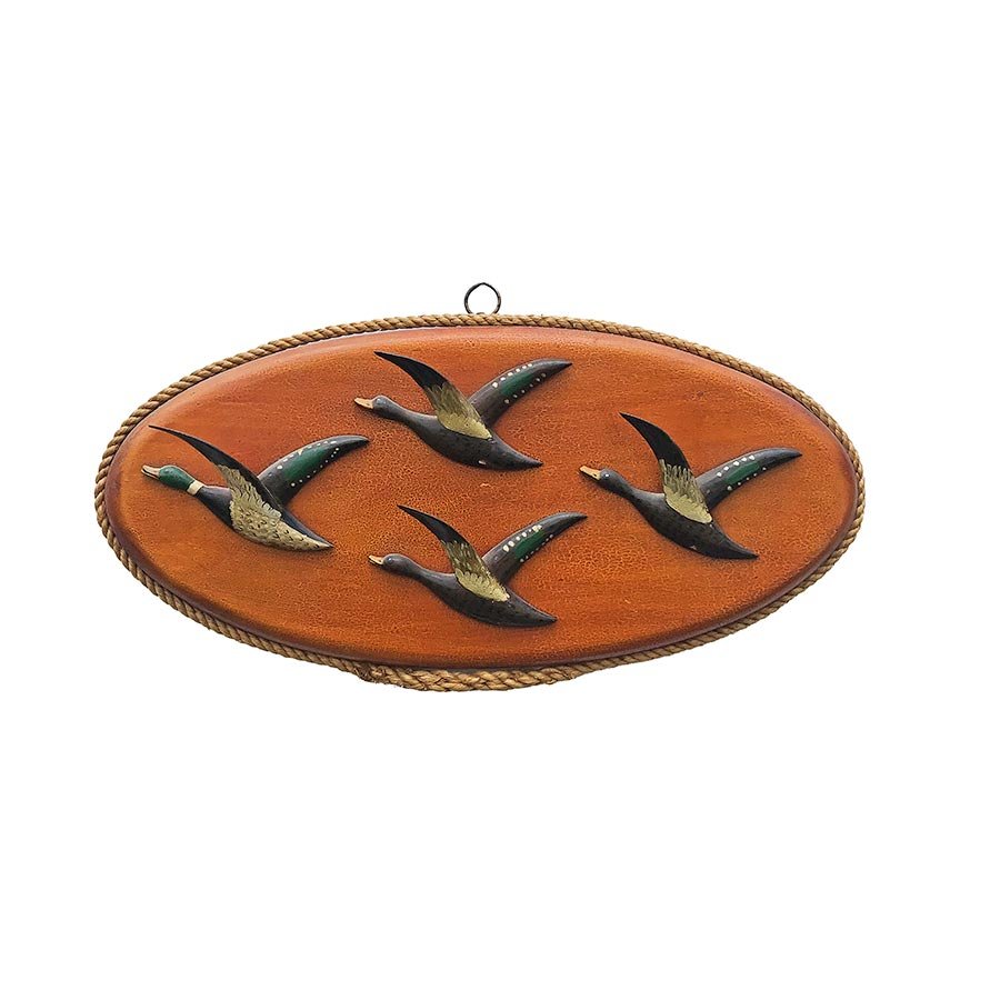 Flying Miniature Mallards Mounted on Plaque (1 of 5)