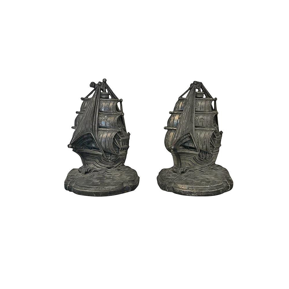 Pair of Sailing Ship Bookends (1 of 4)